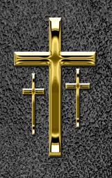 DMPS 517 GD BK 3 Cross Gold Black PROOF